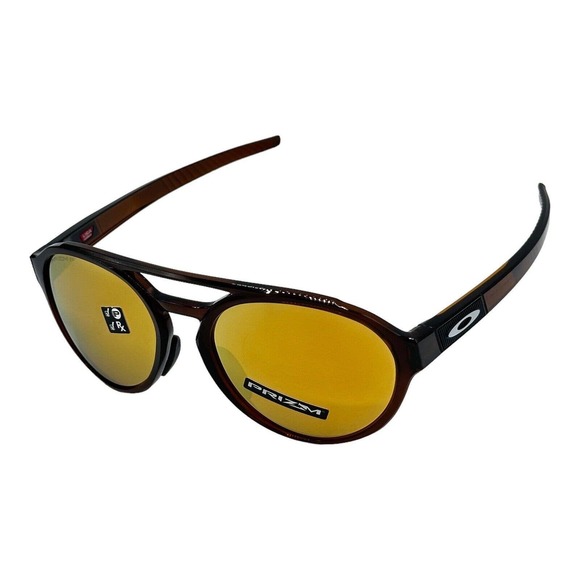 Oakley Forager Polished Rootbeer Prizm 24K Gold Polarized Lens Sunglasses - Picture 1 of 7